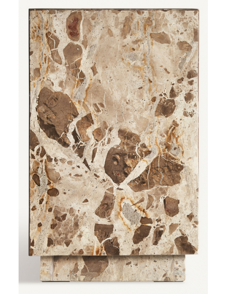 sidebord piedestal pedestal sofabord marmor sten beige