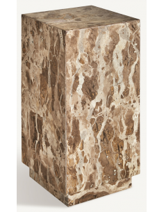 sidebord piedestal pedestal sofabord marmor sten beige