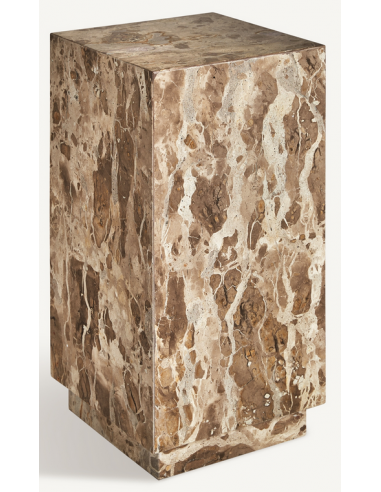 sidebord piedestal pedestal sofabord marmor sten beige