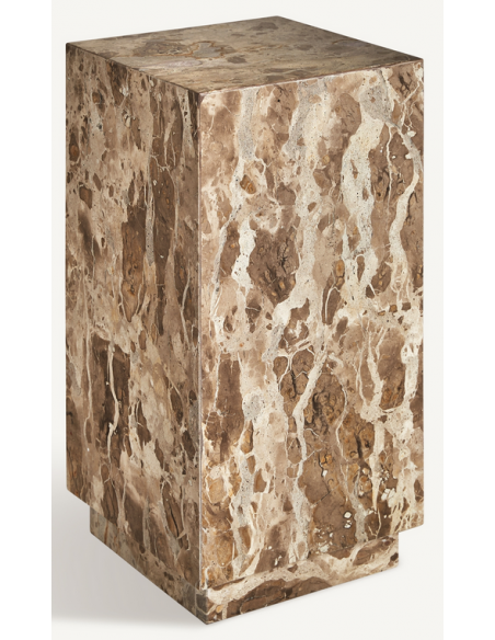 sidebord piedestal pedestal sofabord marmor sten beige