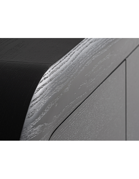 Tvbord moderne design sort eg træ egetræ