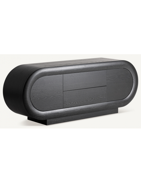 Sideboard skænk sort eg egetræ træ moderne design