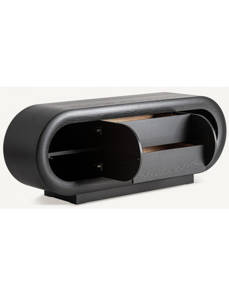 Sideboard skænk sort eg egetræ træ moderne design