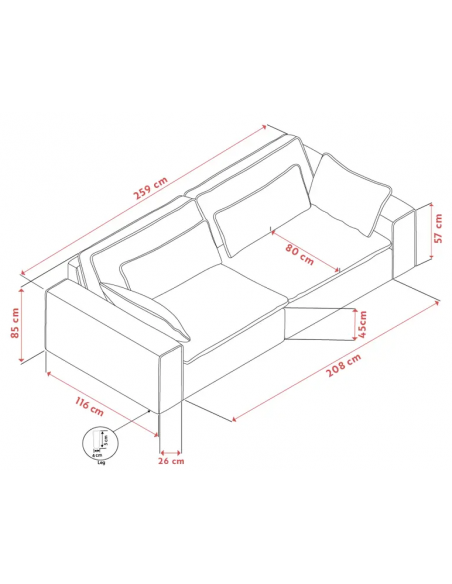 sofa til 3 personer i grøn stof komfortabel design
