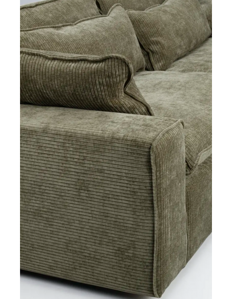 sofa til 3 personer i grøn stof komfortabel design