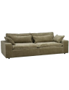 Rowico Rawlins 3-personers sofa i polyester 259 x 116 cm - Sort/Grøn
