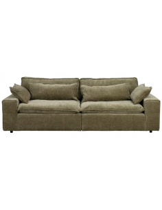 sofa til 3 personer i grøn stof komfortabel design 2