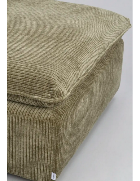puf til sofa i grøn stof komfortabel design