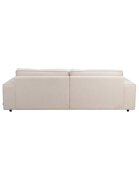 sofa til 3 personer i beige stof komfortabel design rowico