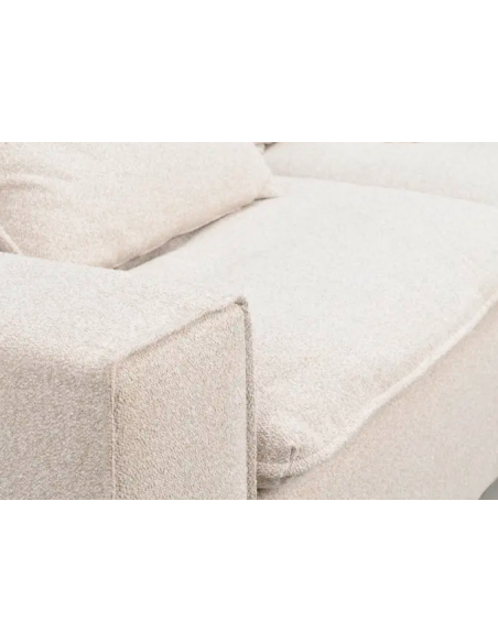 sofa til 3 personer i beige stof komfortabel design rowico