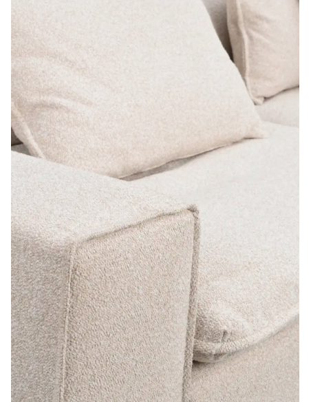 sofa til 3 personer i beige stof komfortabel design rowico