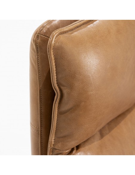 lænestol drejefod drej drejefunktion moderne design skandinavisk læder cognac brun