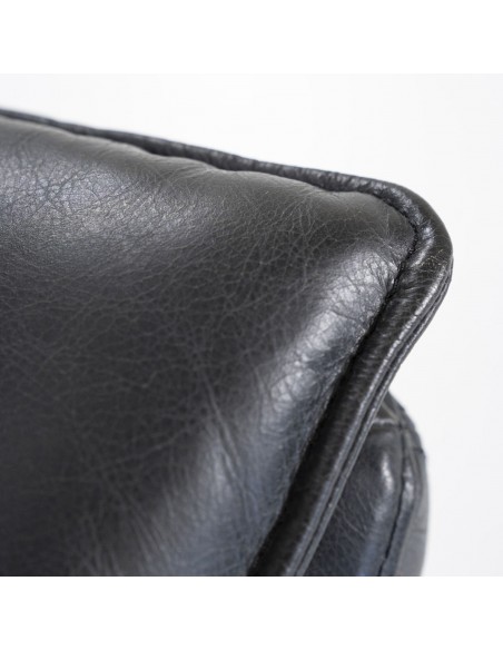 lænestol drejefod drej drejefunktion moderne design skandinavisk læder sort ægte