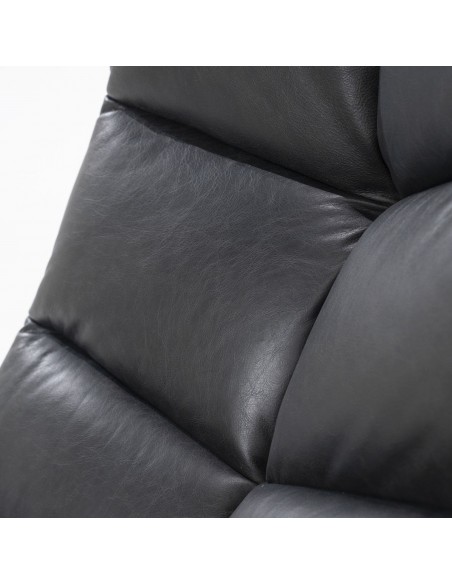 lænestol drejefod drej drejefunktion moderne design skandinavisk læder sort ægte