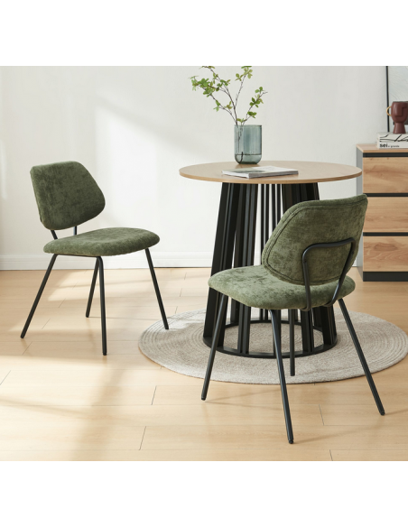 Spisebordsstol nordisk skandinavisk design sort grøn