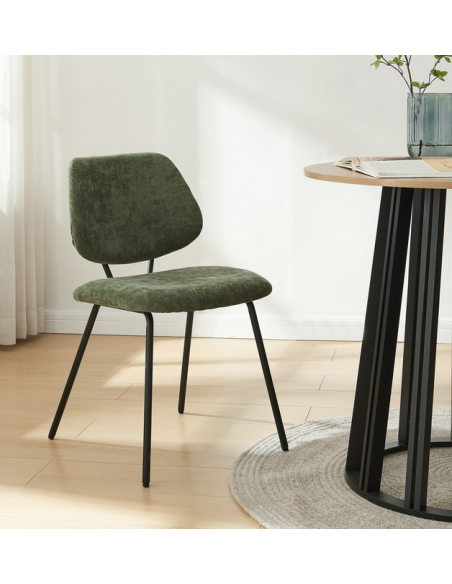 Spisebordsstol nordisk skandinavisk design sort grøn