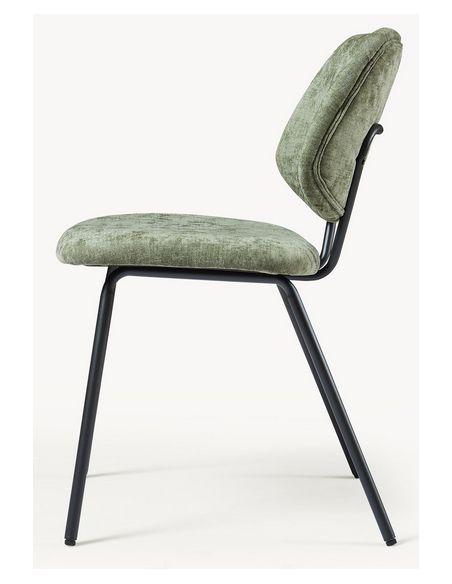 Spisebordsstol nordisk skandinavisk design sort grøn