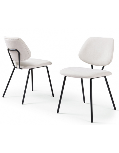 Spisebordsstol nordisk skandinavisk design sort beige