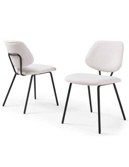 Spisebordsstol nordisk skandinavisk design sort beige