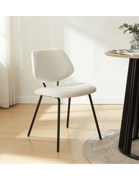 Spisebordsstol nordisk skandinavisk design sort beige
