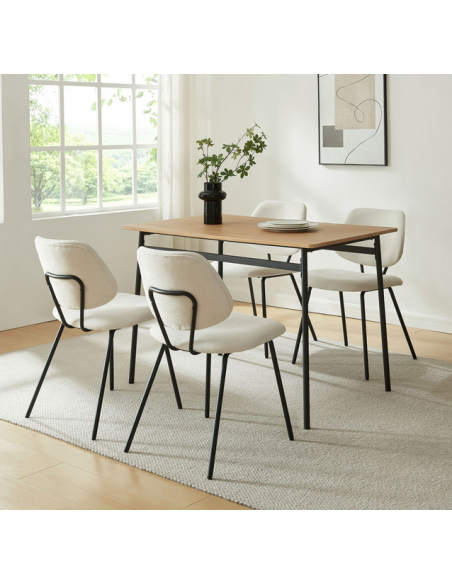 Spisebordsstol nordisk skandinavisk design sort beige