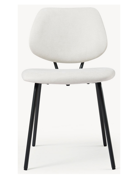 Spisebordsstol nordisk skandinavisk design sort beige