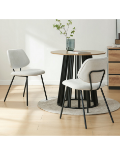 Spisebordsstol nordisk skandinavisk design sort grå 2