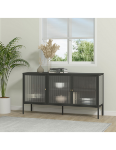 skænk sort metal stål skabe stuemøbler moderne skandinavisk nordisk design 2