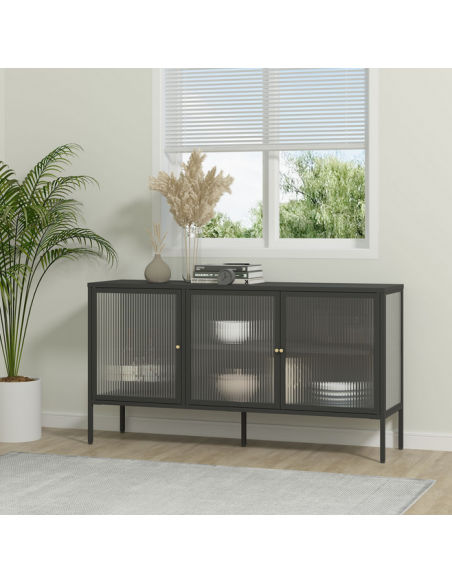 skænk sort metal stål skabe stuemøbler moderne skandinavisk nordisk design