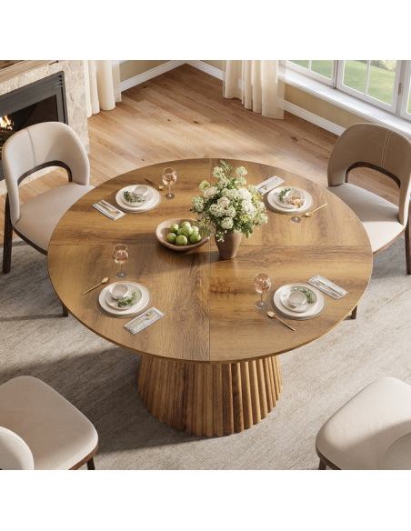 rundt spisebord indretning billigt træ runde 120