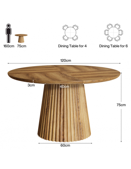 rundt spisebord indretning billigt træ runde 120
