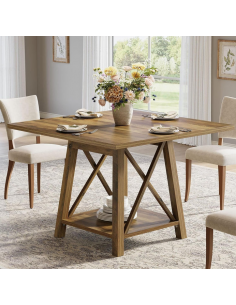 firkantet firekantet spisebord indretning billigt træ kvadratisk 2