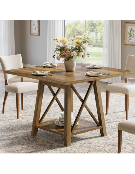 firkantet firekantet spisebord indretning billigt træ kvadratisk