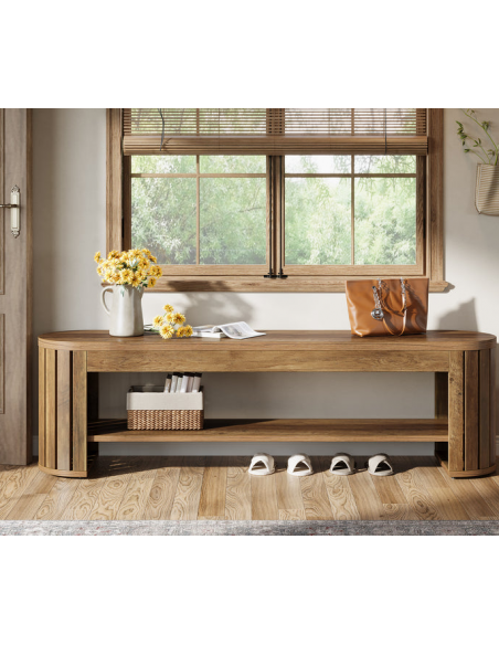 bænk entre garderobe soveværelse moderne design skobænk træ