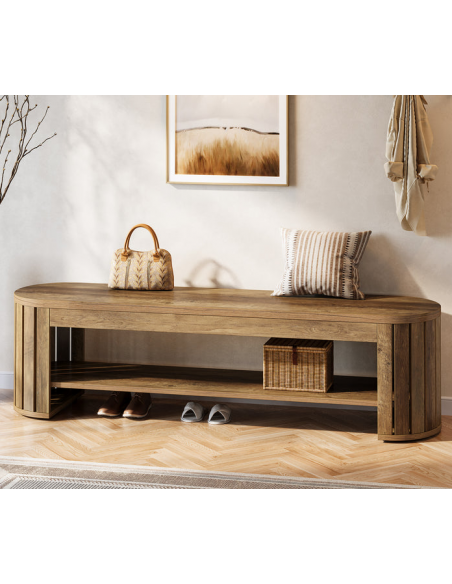 bænk entre garderobe soveværelse moderne design skobænk træ