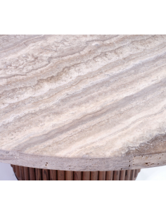 rundt spisebord sten travertin marmor rustikt 150 2