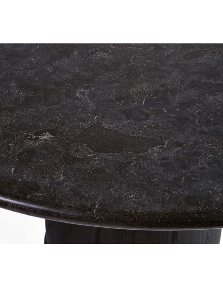 rundt spisebord sten travertin marmor rustikt 150