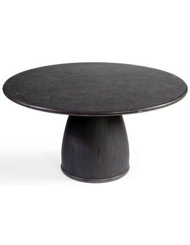 rundt spisebord sten travertin marmor rustikt 150
