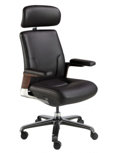 kontorstol med armlæn læder sort erhvervsindretning kontorindretning kontormøbler