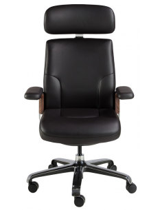 kontorstol med armlæn læder sort erhvervsindretning kontorindretning kontormøbler 2