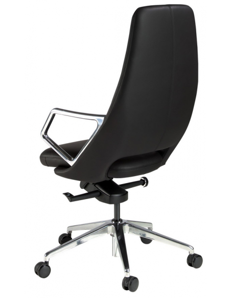 kontorstol med armlæn læder sort erhvervsindretning kontorindretning kontormøbler