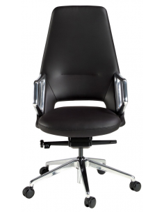 kontorstol med armlæn læder sort erhvervsindretning kontorindretning kontormøbler 2