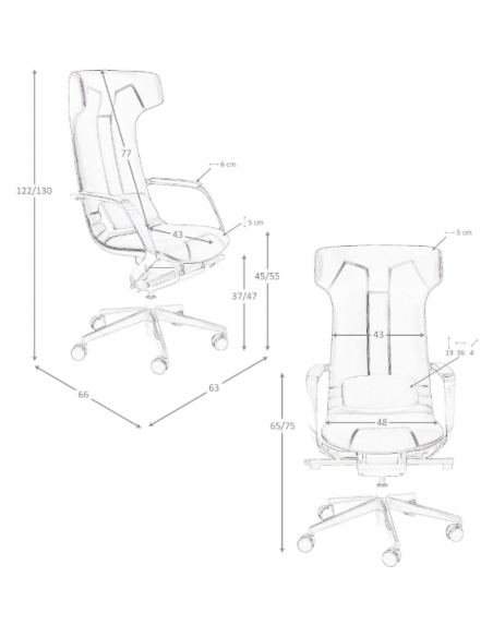 kontorstol med armlæn læder brun erhvervsindretning kontorindretning kontormøbler