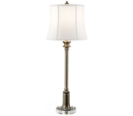 Billede af Stateroom Bordlampe H81,3 cm 1 x E27 - Antik messing/Hvid