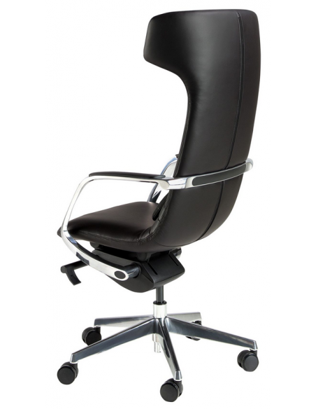 kontorstol med armlæn læder sort erhvervsindretning kontorindretning kontormøbler