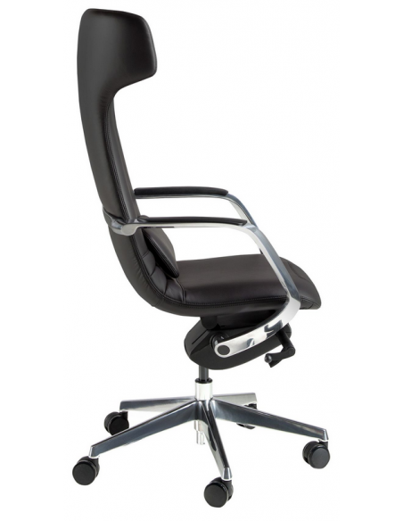 kontorstol med armlæn læder sort erhvervsindretning kontorindretning kontormøbler