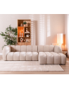 LUCA Højrevendt chaiselongsofa i chenille B294 x D175 cm - Beige