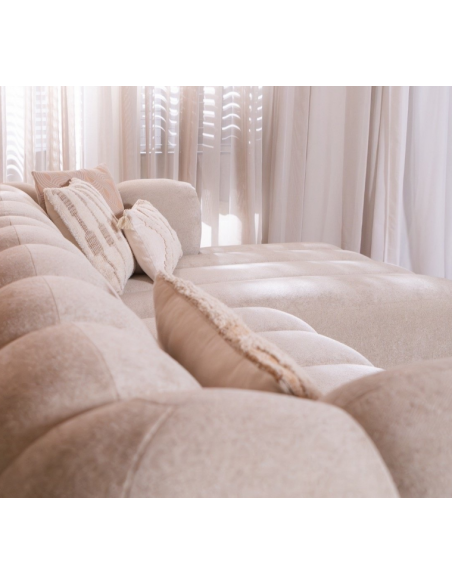 chaiselongsofa chaiselong sofa højrevendt stof beige