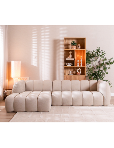 chaiselongsofa chaiselong sofa venstrevendt stof beige