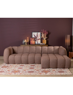 chaiselongsofa chaiselong sofa højrevendt stof bouclé